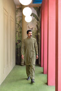 Zaitoon – Olive Green Shalwar Kameez (Ban Style)