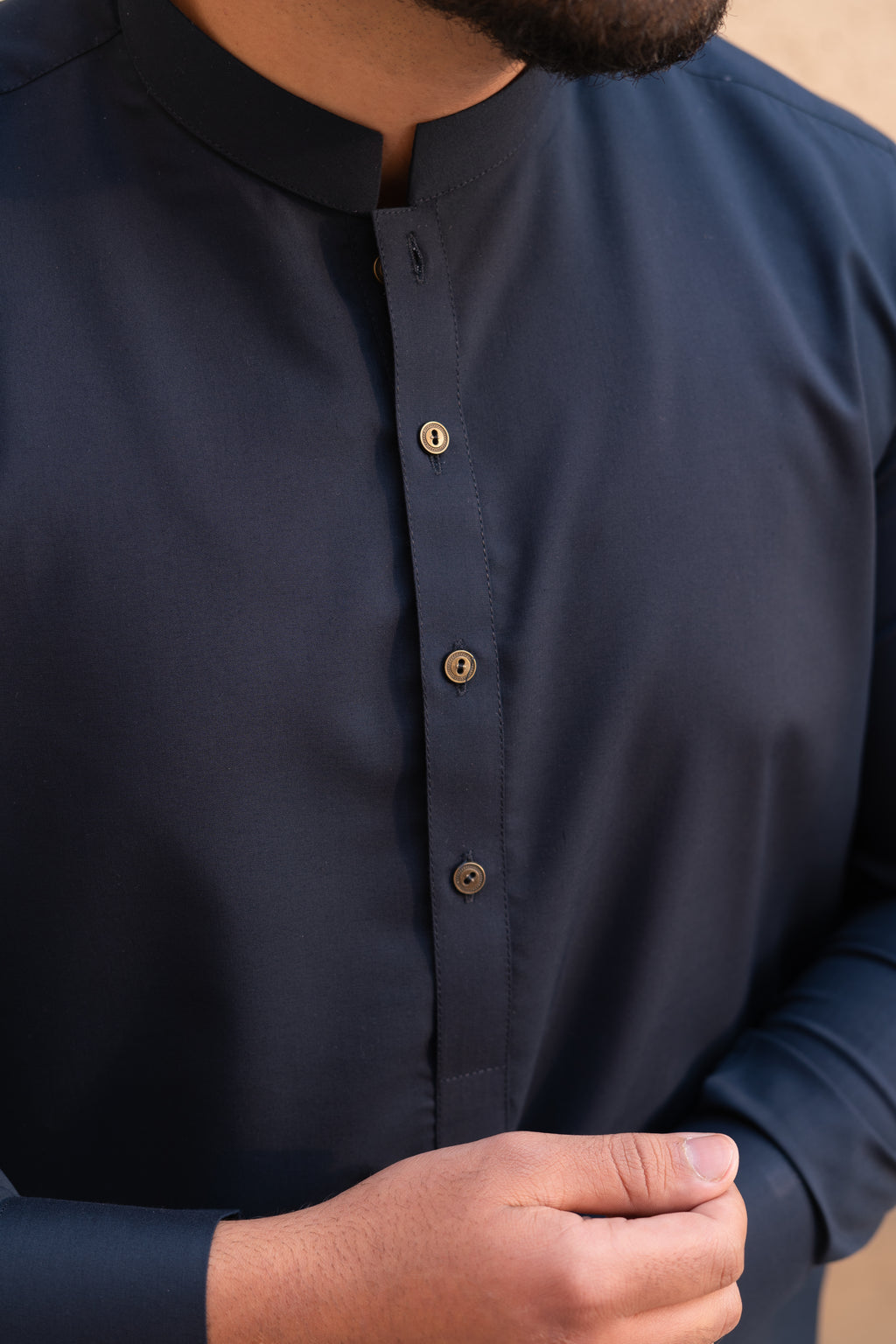 Neel – Navy Blue Shalwar Kameez (Ban Style)