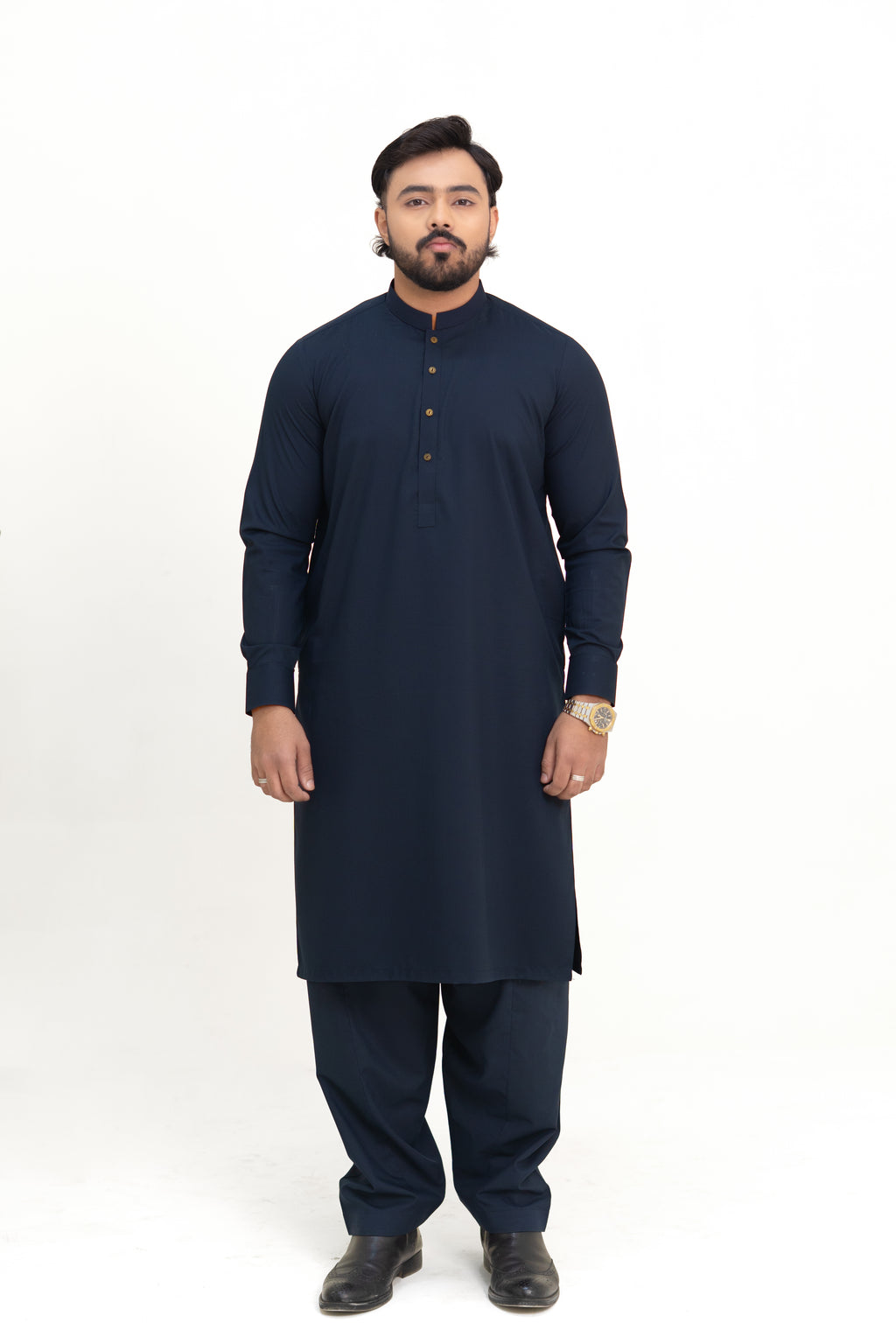 Neel – Navy Blue Shalwar Kameez (Ban Style)