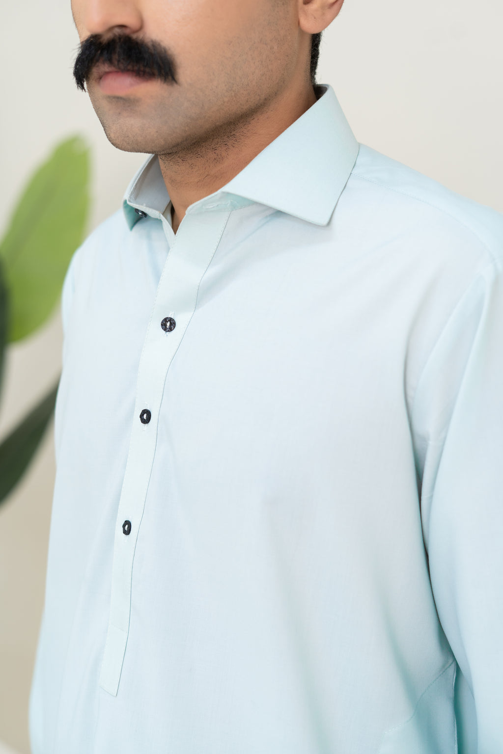 Sehar – Pastel teal Shalwar Kameez (Collar Style)