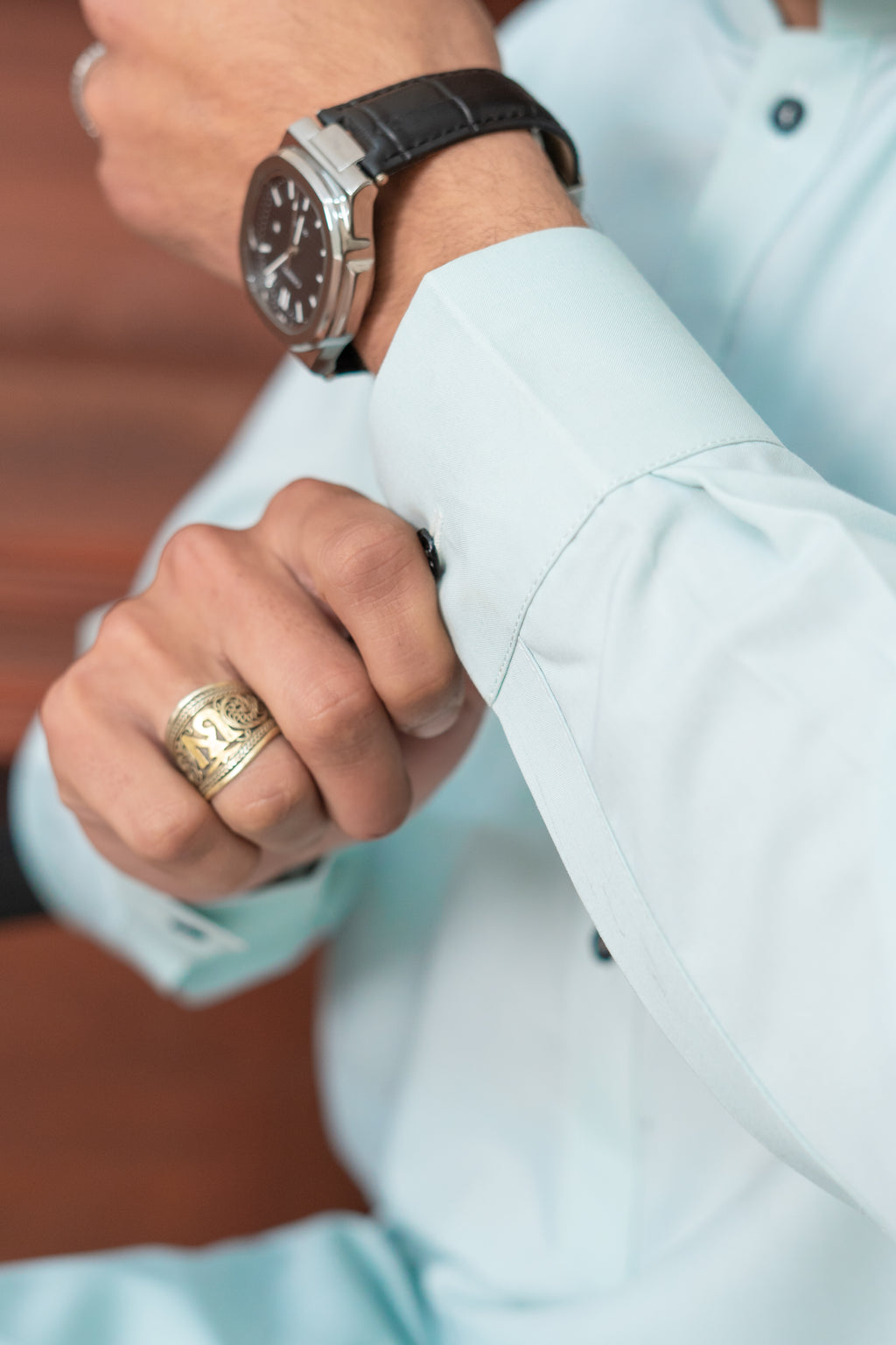 Sehar – Pastel teal Shalwar Kameez (Collar Style)