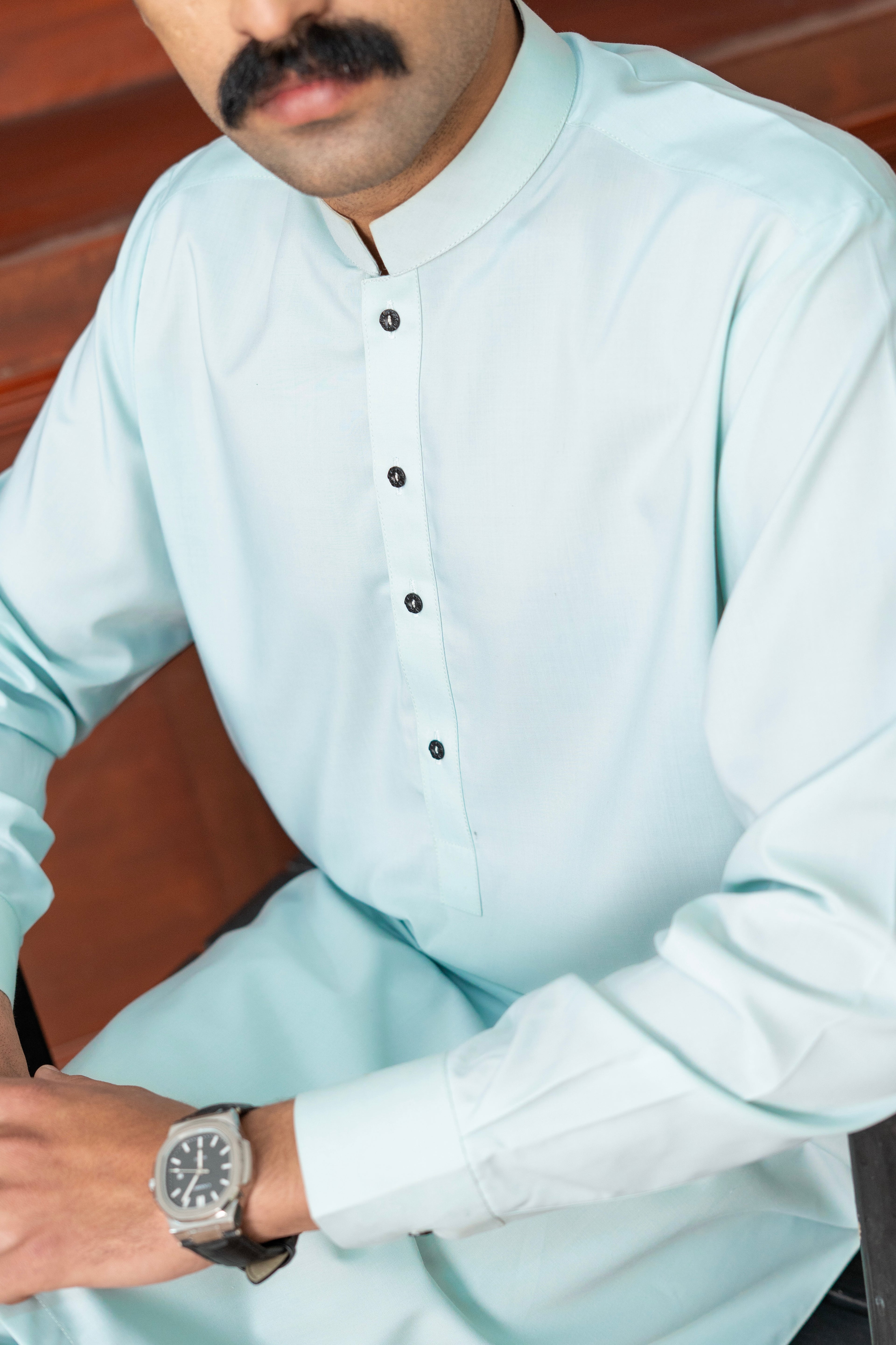 Sehar - Pastel Teal Shalwar Kameez (Ban Style)