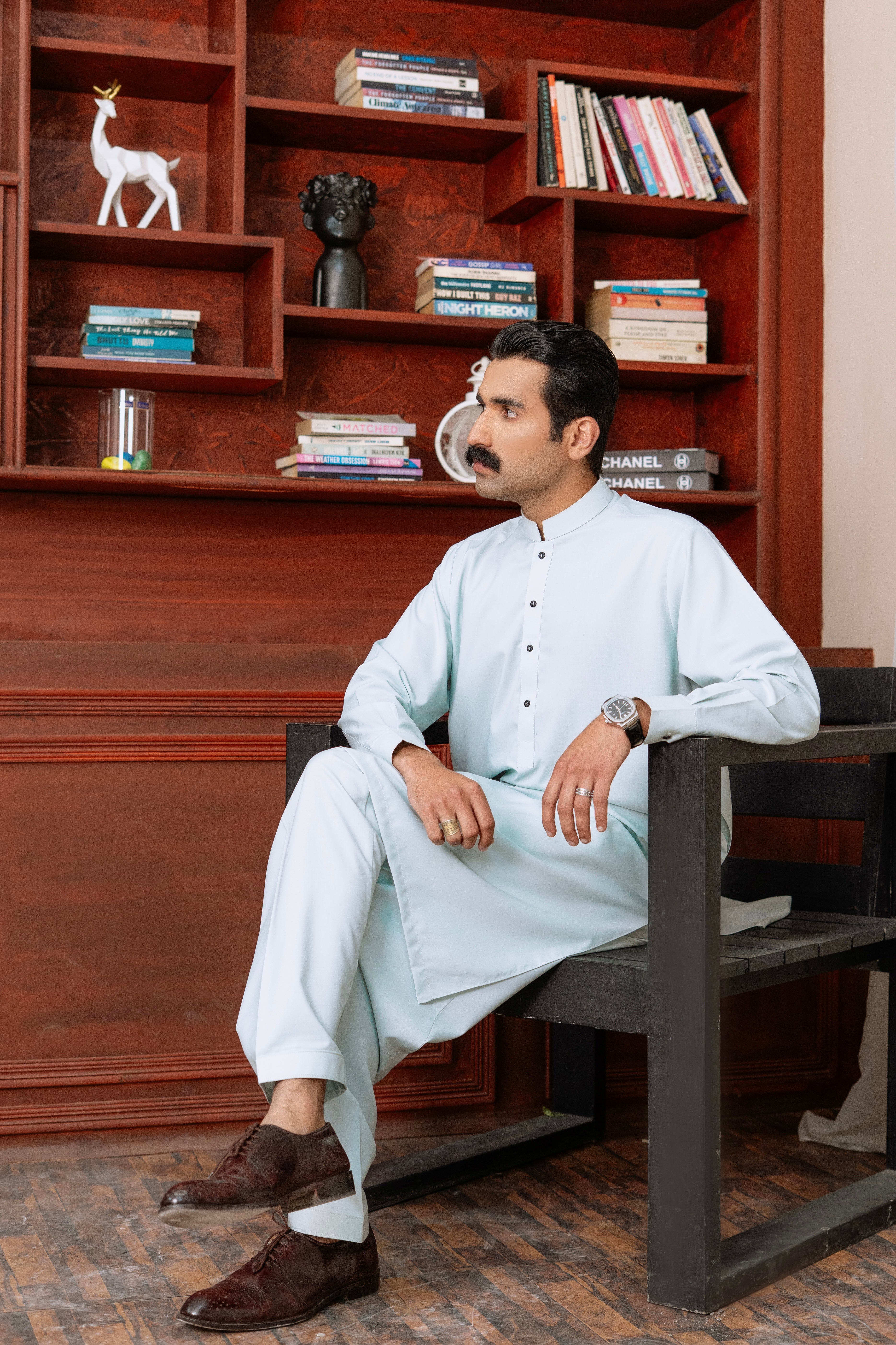 Sehar - Pastel Teal Shalwar Kameez (Ban Style)